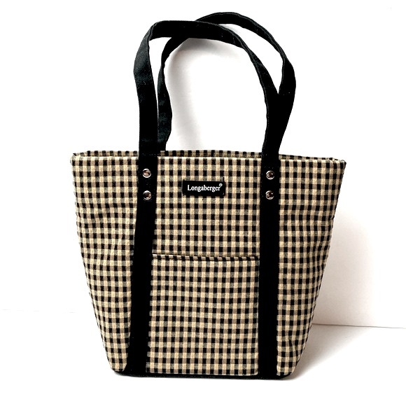 Longaberger Homestead Small Plaid Tote Handbag and make up bag - Picture 3 of 12